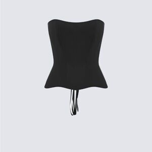 Black sweetheart satin corset